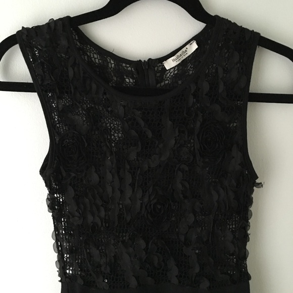 One Of A Kind Black Floral Mesh Dress - Picture 4 of 5